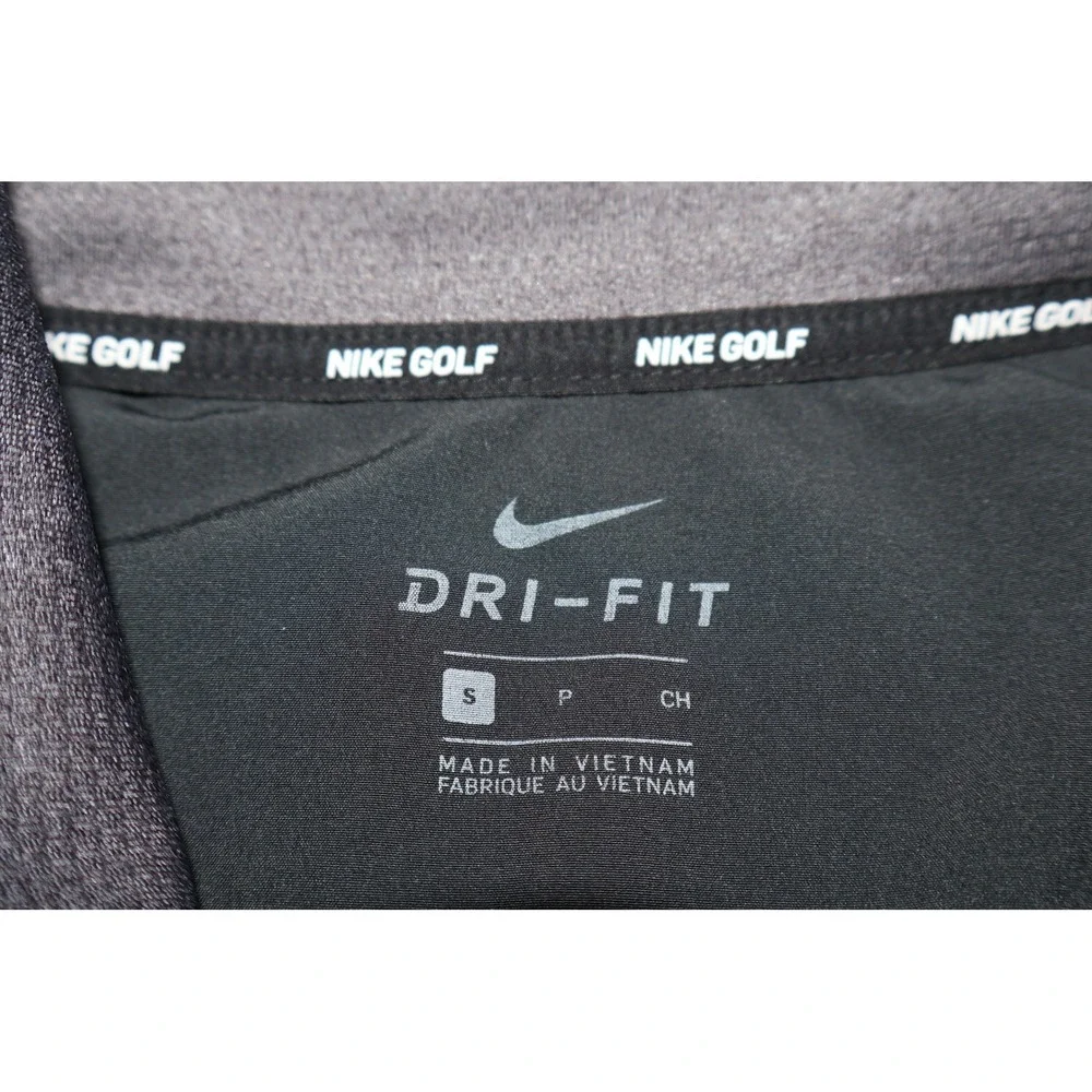 Nike Golf 1/4 Zip Pullover Mens Small Gray Long Sleeve Shirt Performance Gym